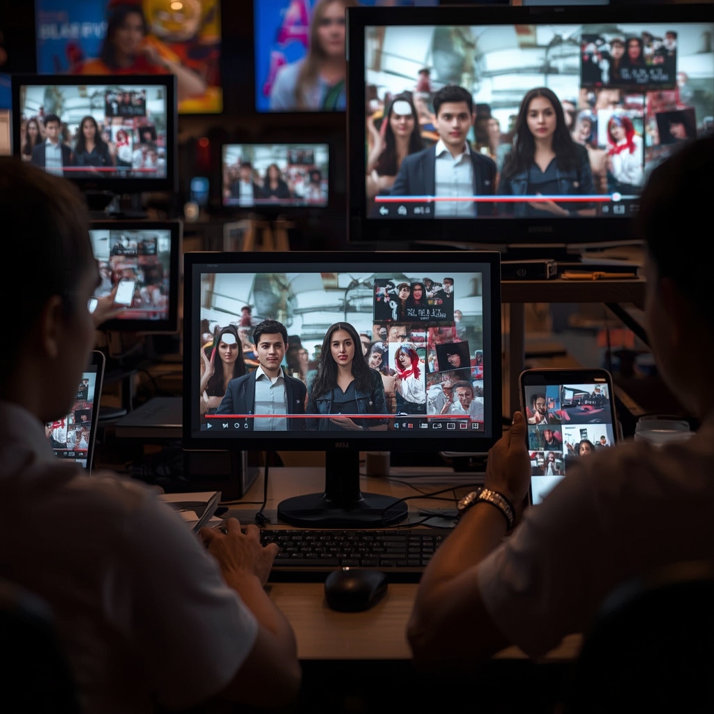 unlock - Personalized video content on various devices, showing tailored advertisements to different users based on their int