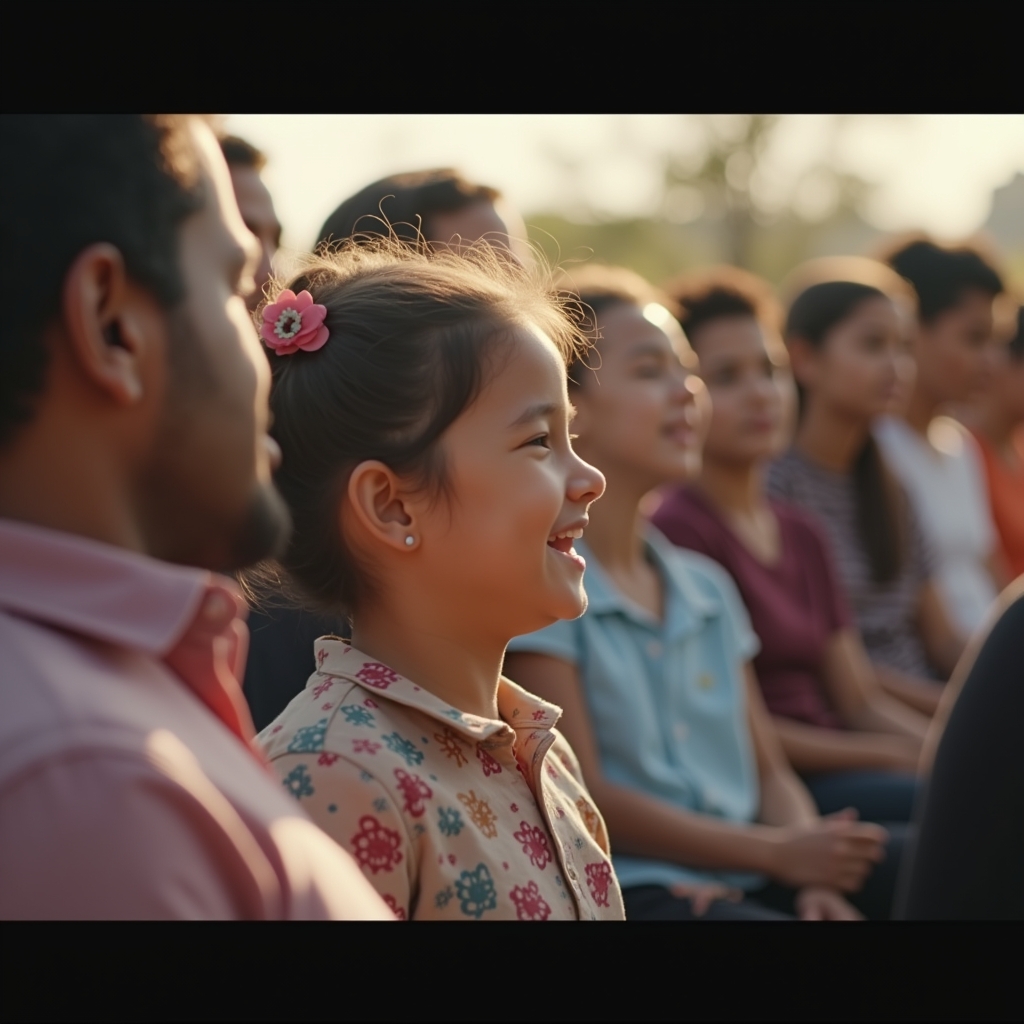 unlocking - emotional charity campaign video created by AI, showing diverse groups of people from various backgrounds, person