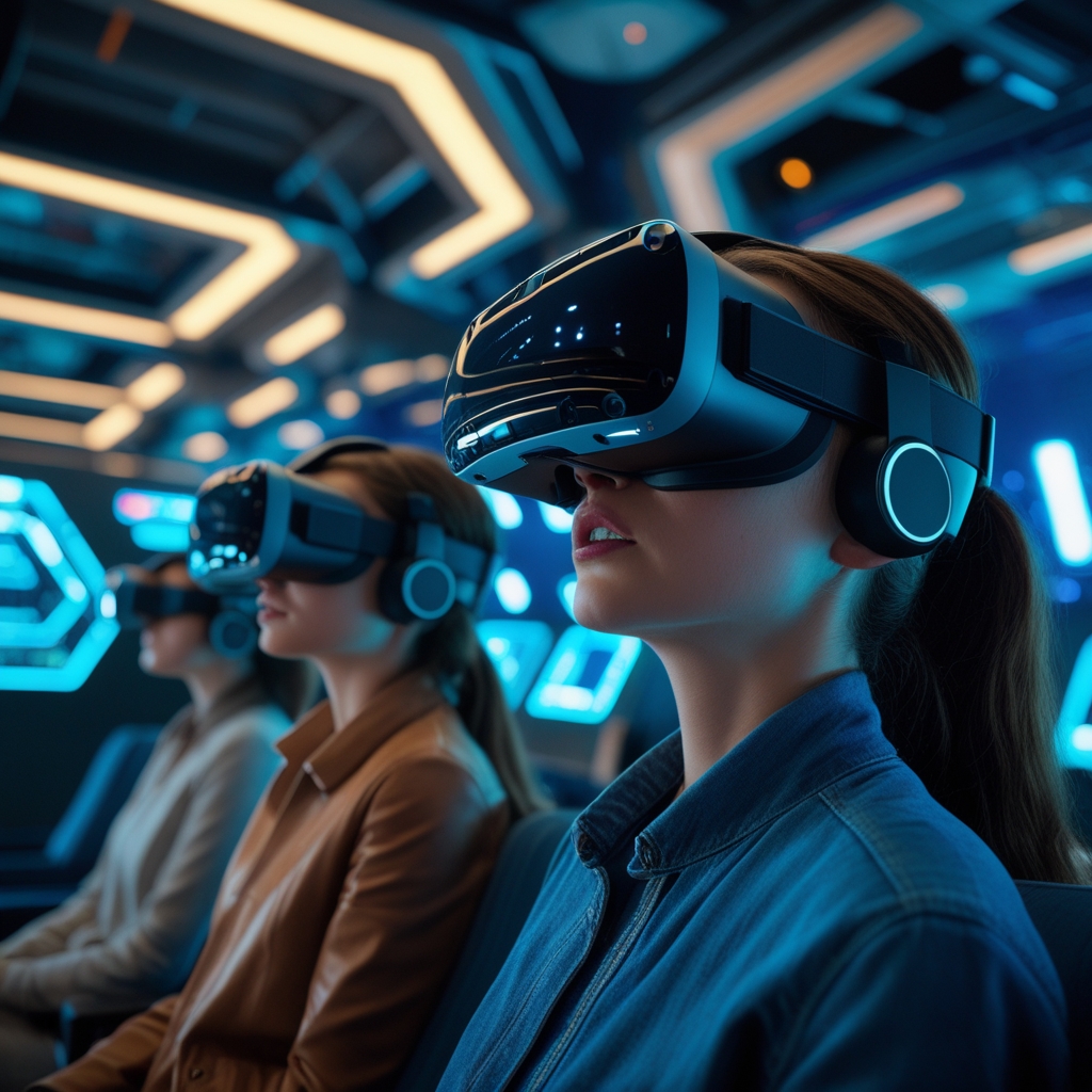 unlock - an immersive VR film experience with viewers wearing VR headsets, engaged in a vivid, interactive storyline that ada