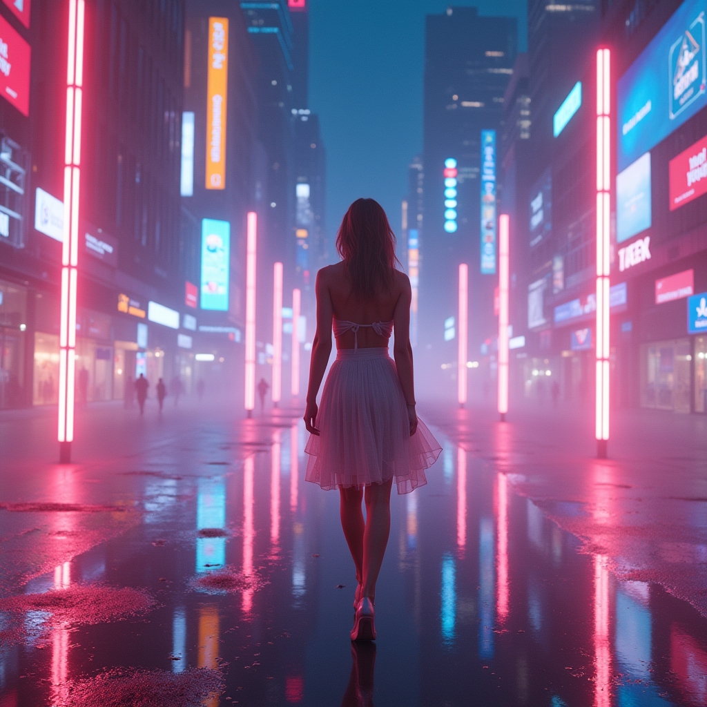 unlocking - Ultra-realistic AI-generated music video adapting visual styles ranging from futuristic neon cityscapes to serene