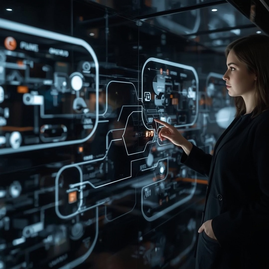 revolutionizing - interactive video experience where viewers select paths via an elegant touchscreen interface, featuring fut