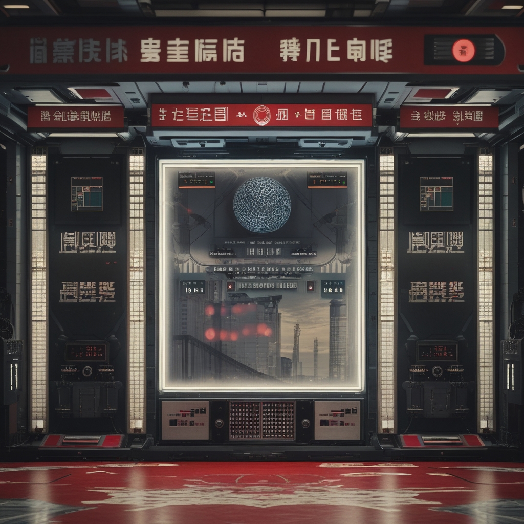 a high-tech control room with screens displaying AI-generated video content, showcasing diverse scenes from urban landscapes to serene nature, vibrant and dynamic