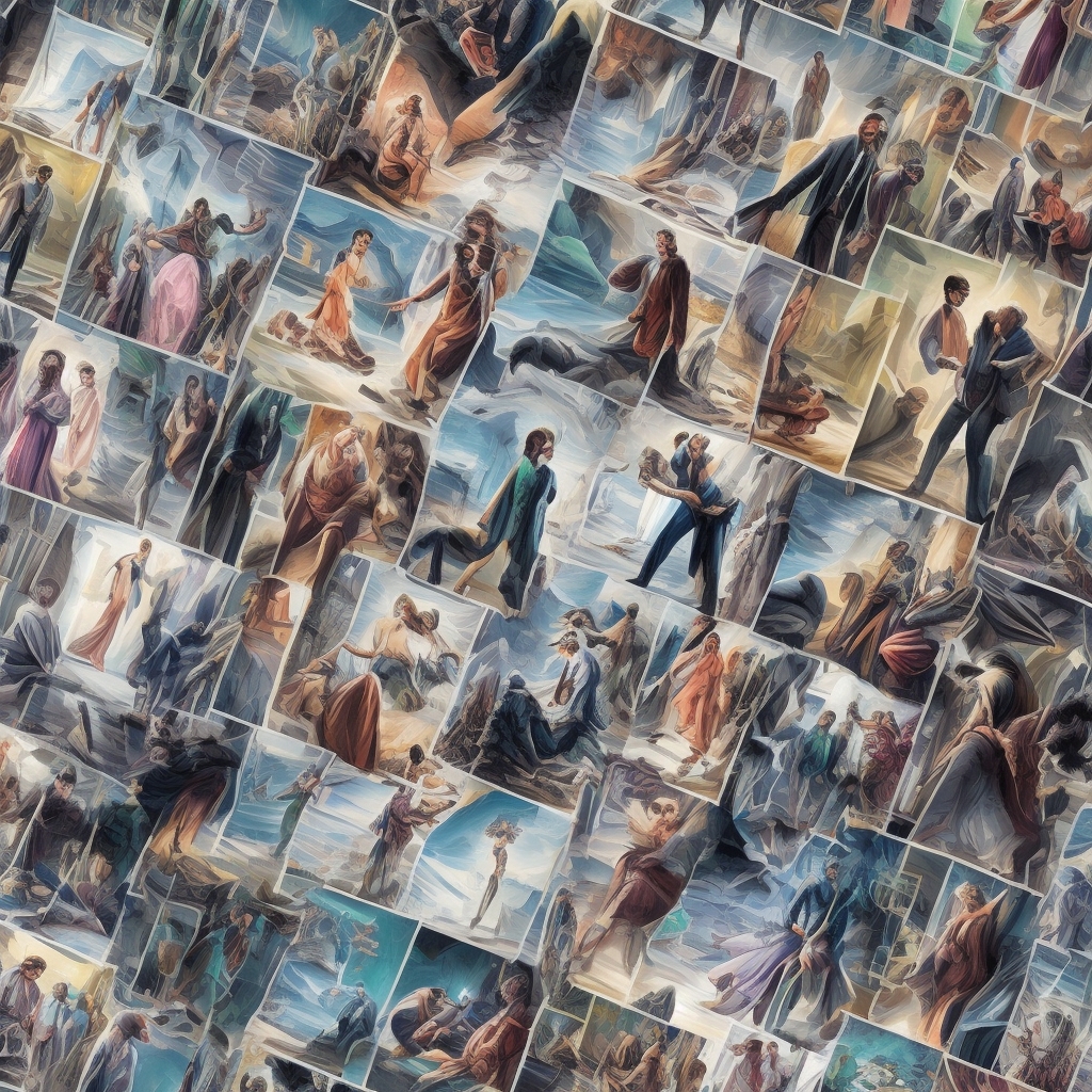 revolutionizing - Storyboard sketches generated by AI showing various emotional scenes for a brand story, including close-ups